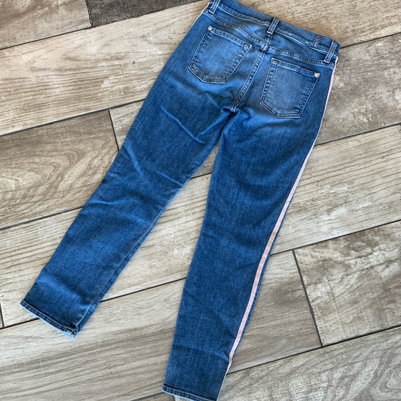 • 7 For All Mankind • Roxanne Straight-Leg Ankle Stripe Denim Jeans • 26 • $229 - Picture 11 of 15